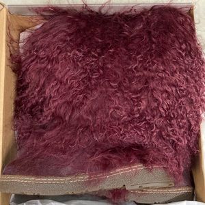 Bearpaw womens shaggy winter boots Boetis II 7 wine mid calf